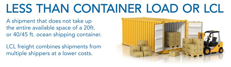 Less than Container Load or LCL